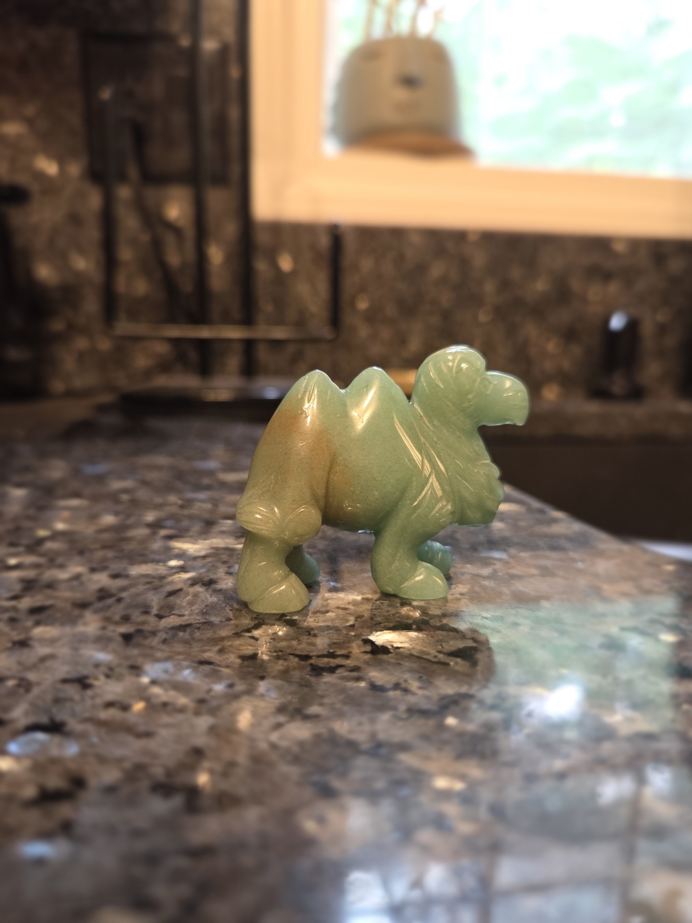 Untreated Natural Jade Camel Figurine